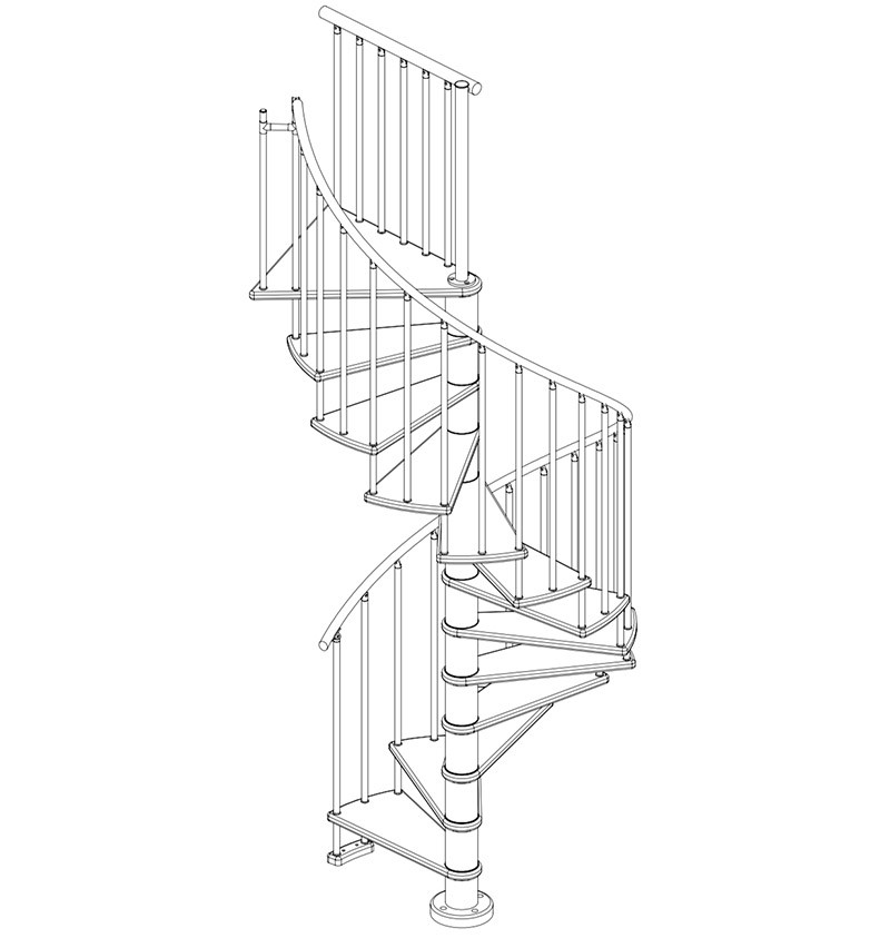 Винтовая лестница Spiral Color диаметр 120 см, бук Винтовая лестница Spiral Color диаметр 120 см, бук