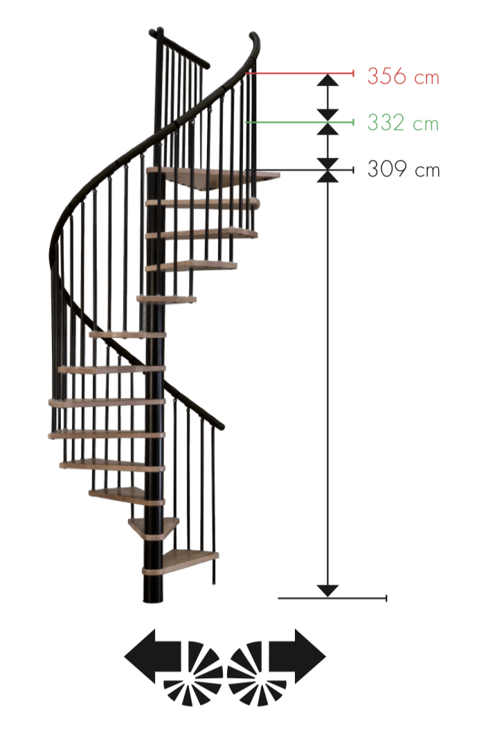 Винтовая лестница Minka Spiral Effect, диаметр 140 см, черный Винтовая лестница Minka Spiral Effect, диаметр 140 см, черный